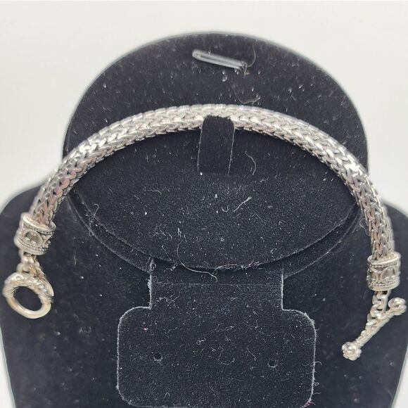 Sterling Silver Byzantine Toggle Bracelet 7" NWOT - Picture 1 of 6